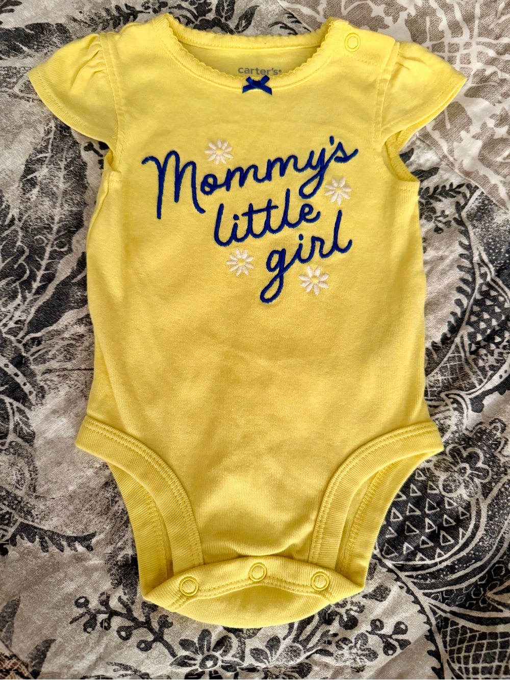 Carter's Yellow 'Mommy's Little Girl' Short-Sleeve Bodysuit